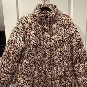 Leopard Print Women's Puffer Jacket